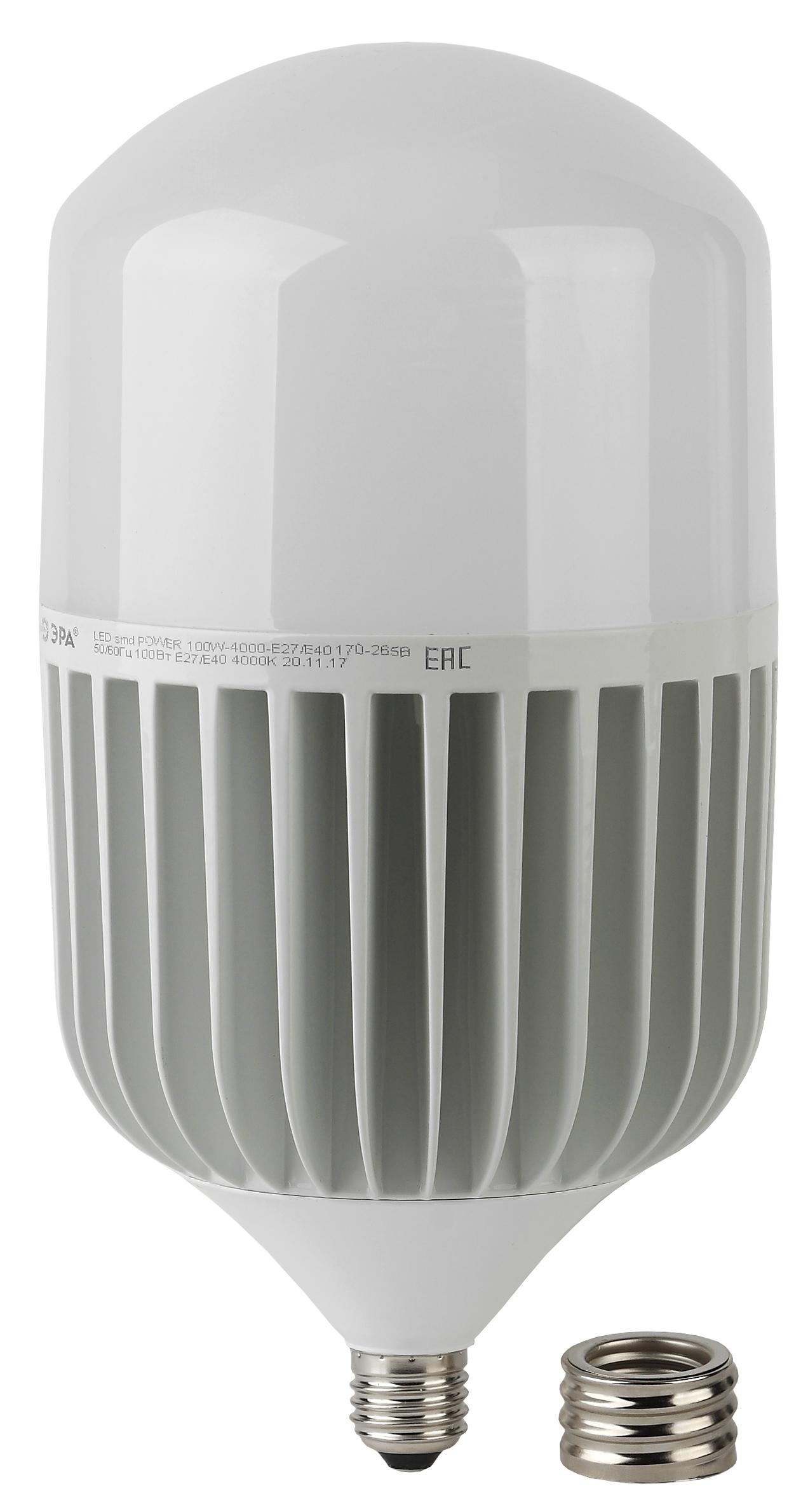 

Лампа ЭРА, LED POWER T160-100W-4000-E27/E40 (Б0032089)