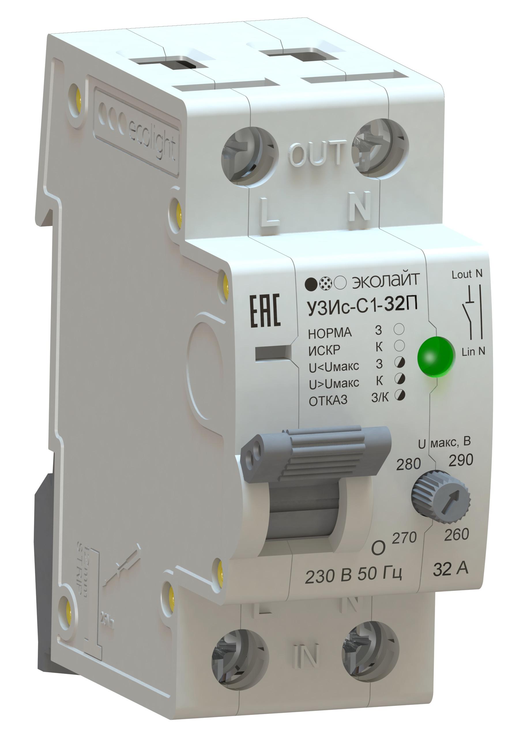 

Устройство защиты от искрения ECOLIGHT, УЗИс-С1-32-010110-ЭЛ003П в комплекте с УЗИс-И-003П