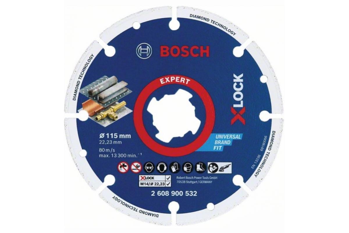 

Круг алмазный BOSCH, Ф115ммм X-LOCK (2608900532)