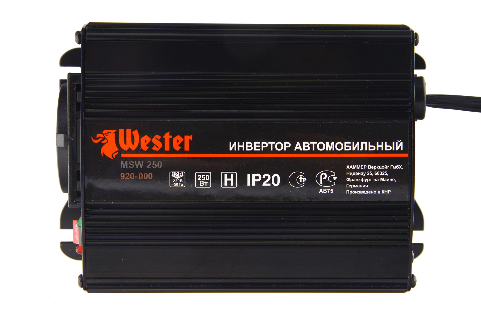 Вестер отзывы. Wester инвертор автомобильный msw250. Инвертор Wester msw250 черный. Автомобильный преобразователь напряжения 12-220в. Преобразователь инверторный а/м Wester msw600.