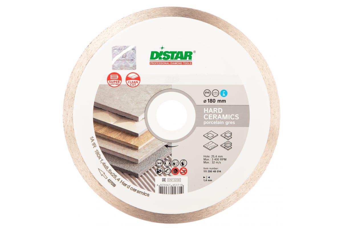 

Круг алмазный DISTAR, 1A1R HARD CERAMICS RP25T (234588) Ф180х25.4мм по керамограниту