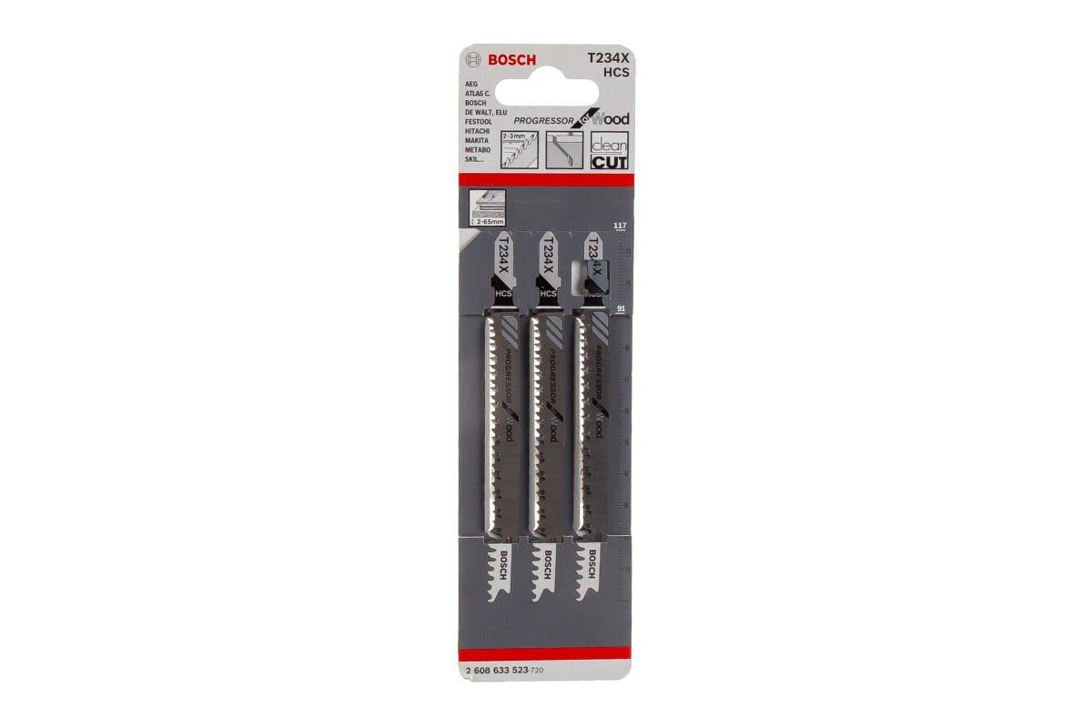 

Пилки для лобзика BOSCH, T234X Progressor for Wood (2608633523, 3шт.)