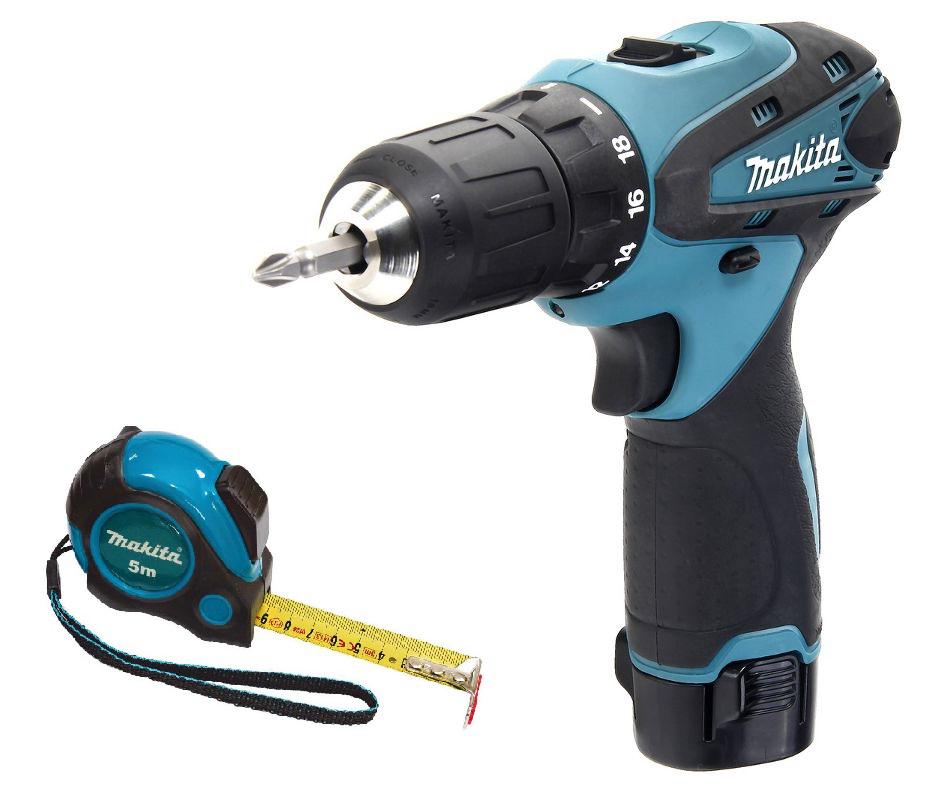 

Набор MAKITA, Дрель аккумуляторная DF330DWE LiION +Рулетка 5м (PGC-80520)