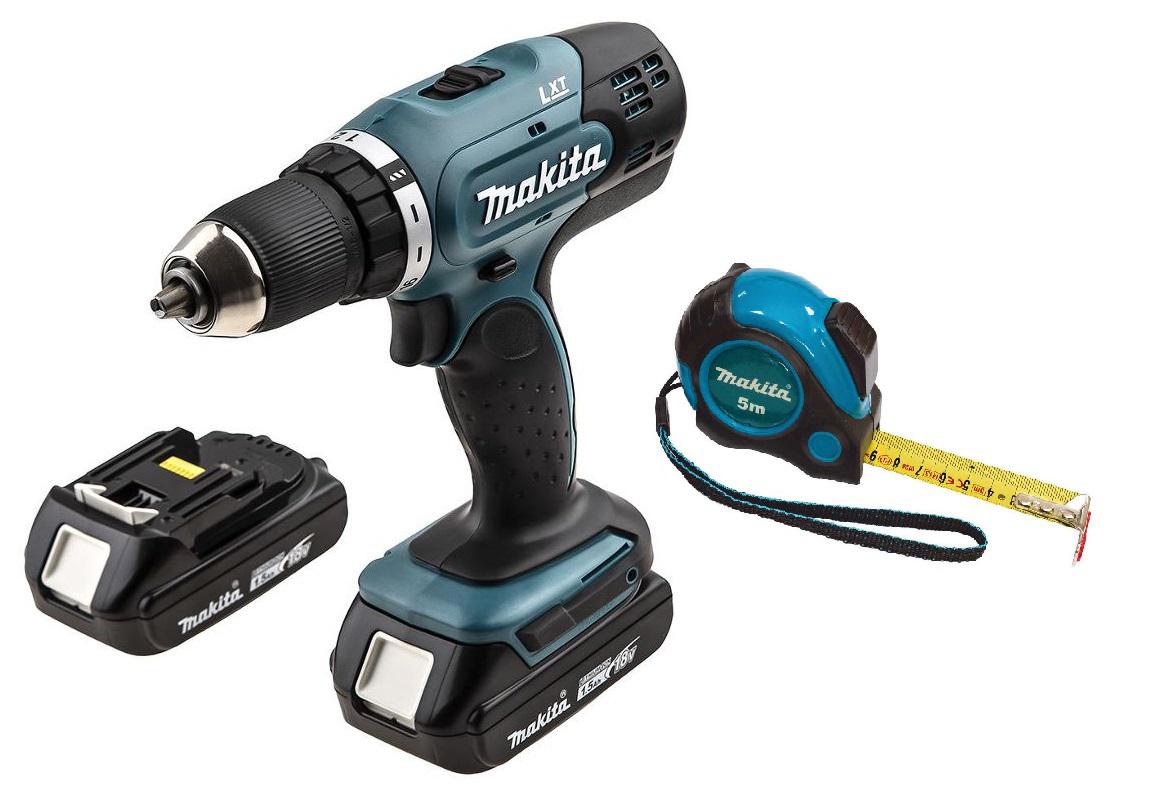 

Набор MAKITA, Дрель аккумуляторная DDF453SYX4 (190496) +Рулетка 5м (PGC-80520)