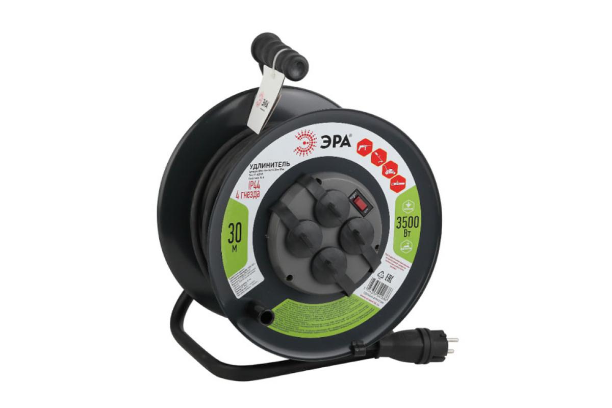 

Удлинитель силовой ЭРА, RMx-4es-3x2.5-30m-IP44(KG) ПВС 3х2.5, 30м (Б0043058)