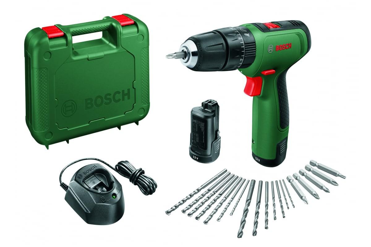 

Дрель аккумуляторная BOSCH, EasyImpact 1200 (2х1,5А*ч+ЗУ, 06039D3102)