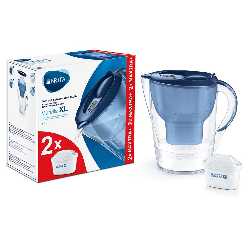 

Фильтр-кувшин BRITA, Синий, MX+ MEMO XL 3,5л синий (1040709)