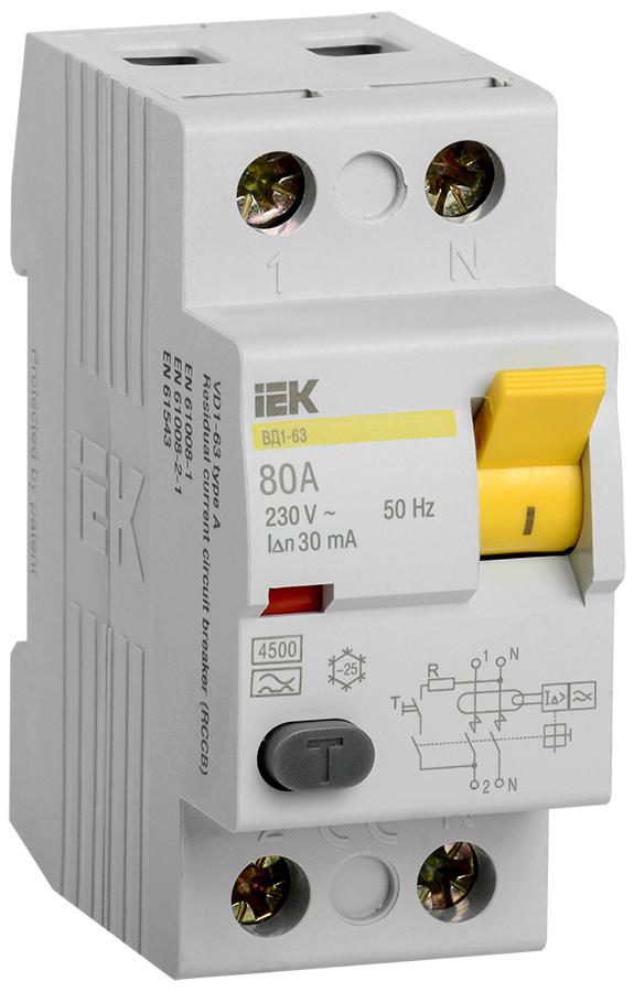 

УЗО IEK, MDV10-2-080-030