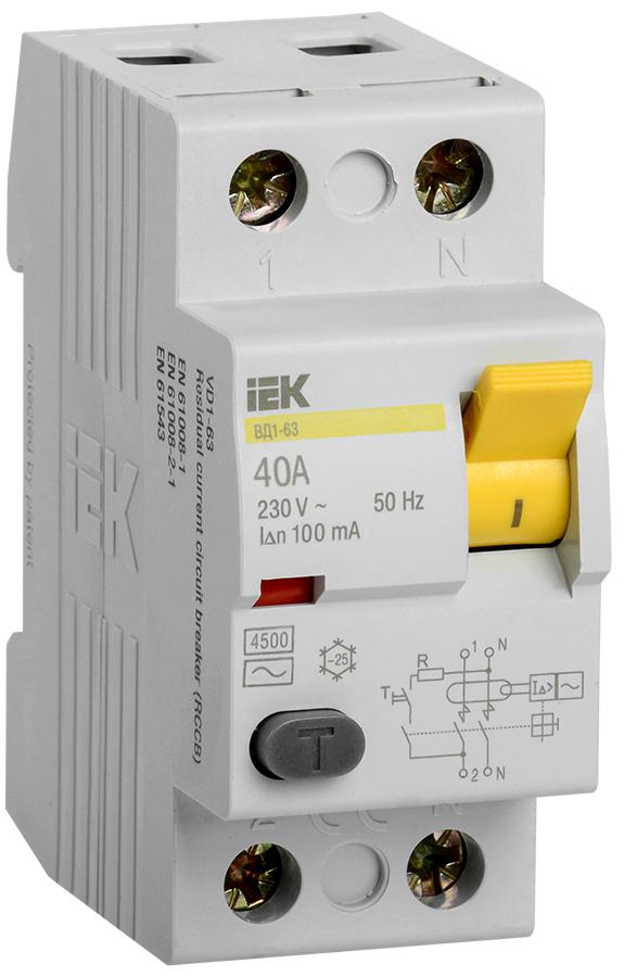 

УЗО IEK, MDV10-2-040-100