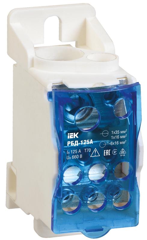

Блок распределительный на DIN-рейку IEK, RBD-125