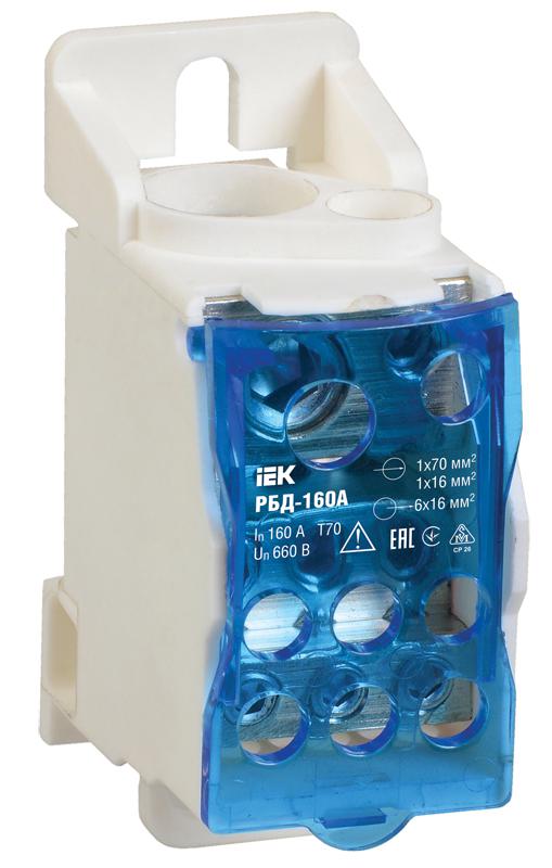

Блок распределительный на DIN-рейку IEK, RBD-160