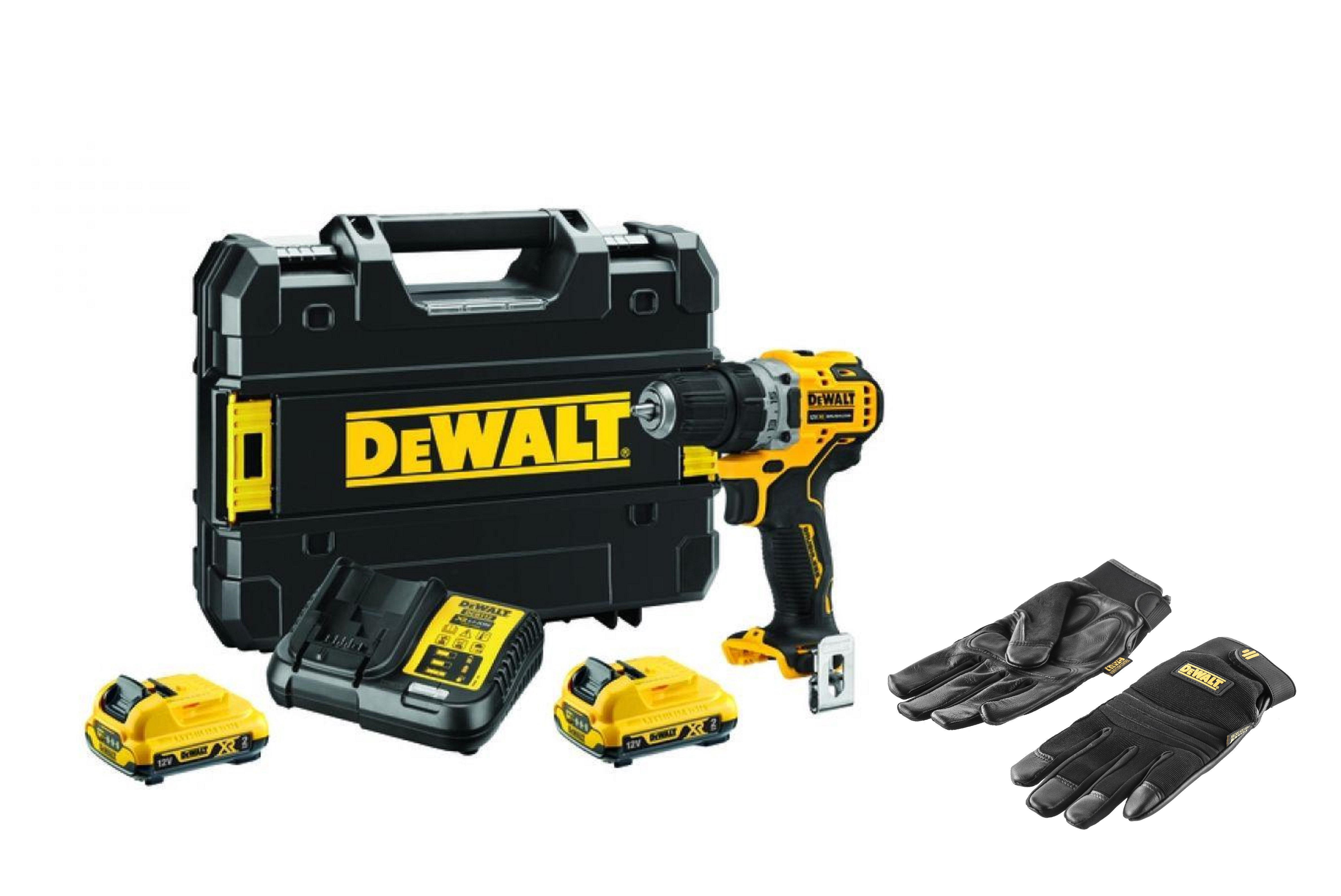 

Набор DEWALT, Дрель-шуруповерт DCD701D2 +Перчатки 5828 PROMO