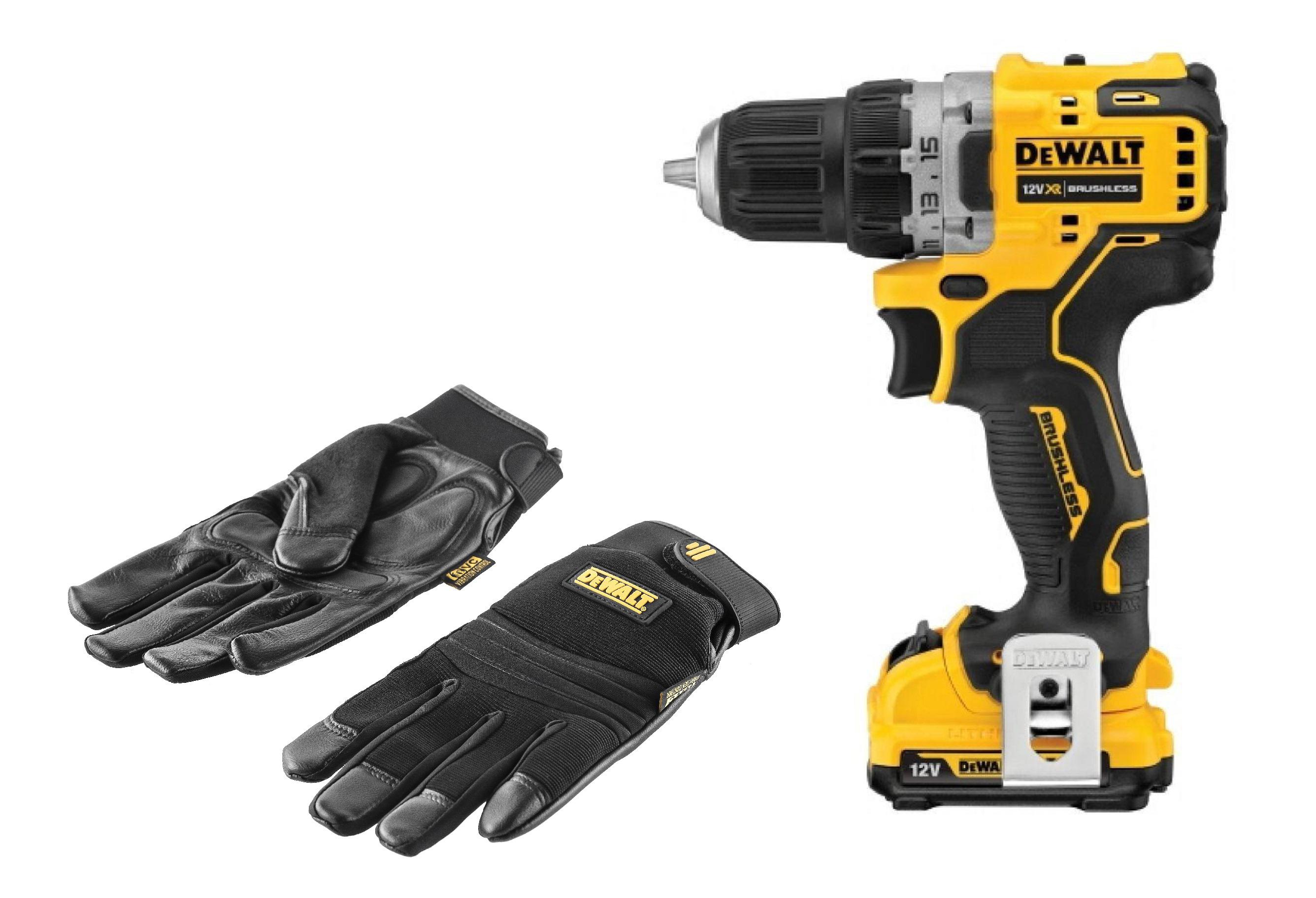 

Набор DEWALT, Дрель-шуруповерт DCD701N-XJ без акк и з.у +Перчатки 5828 PROMO
