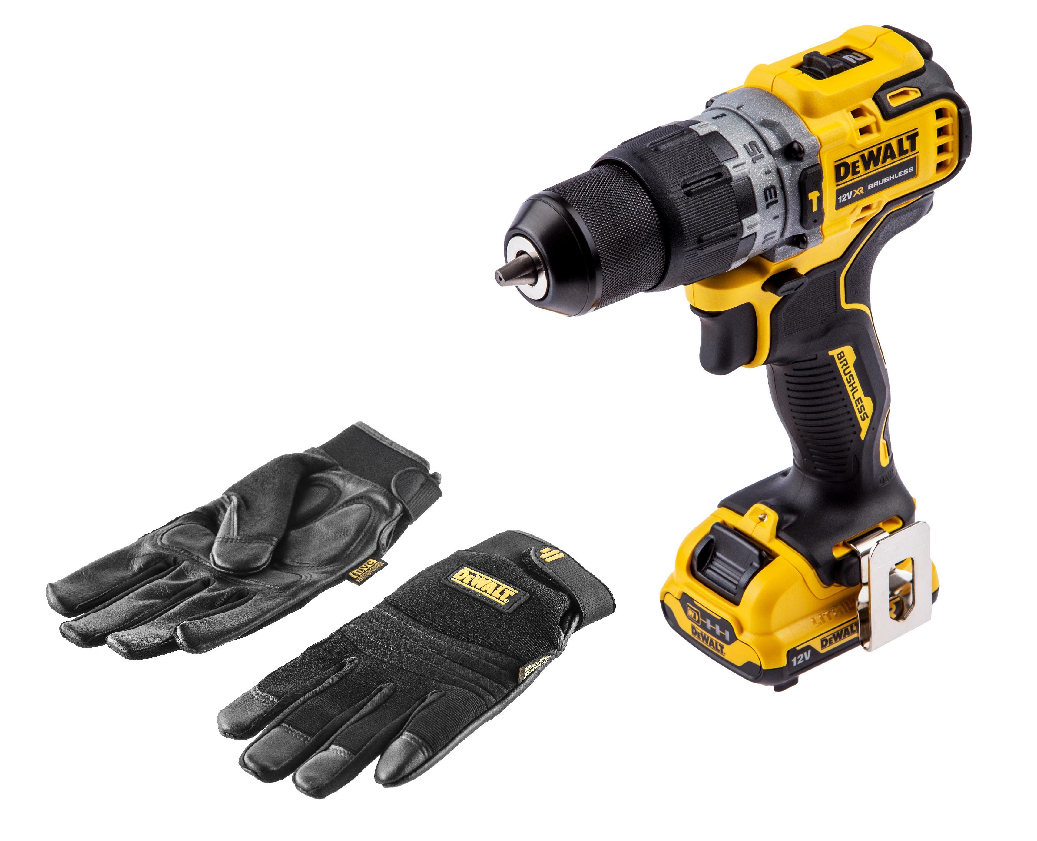 

Набор DEWALT, Дрель-шуруповерт DCD706D2-QW +Перчатки 5828 PROMO