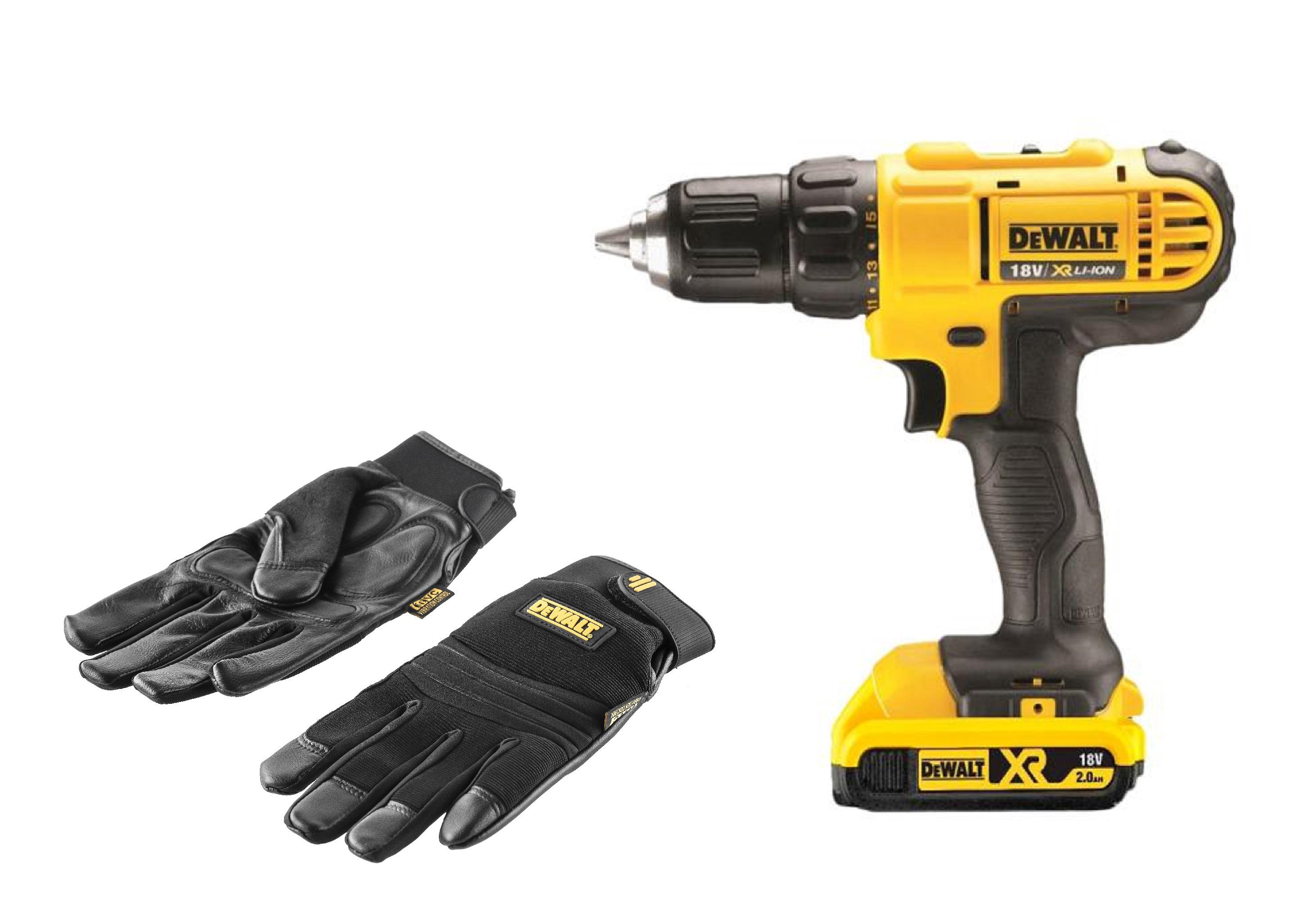 

Набор DEWALT, Дрель аккумуляторная DCD771D2 +Перчатки 5828 PROMO