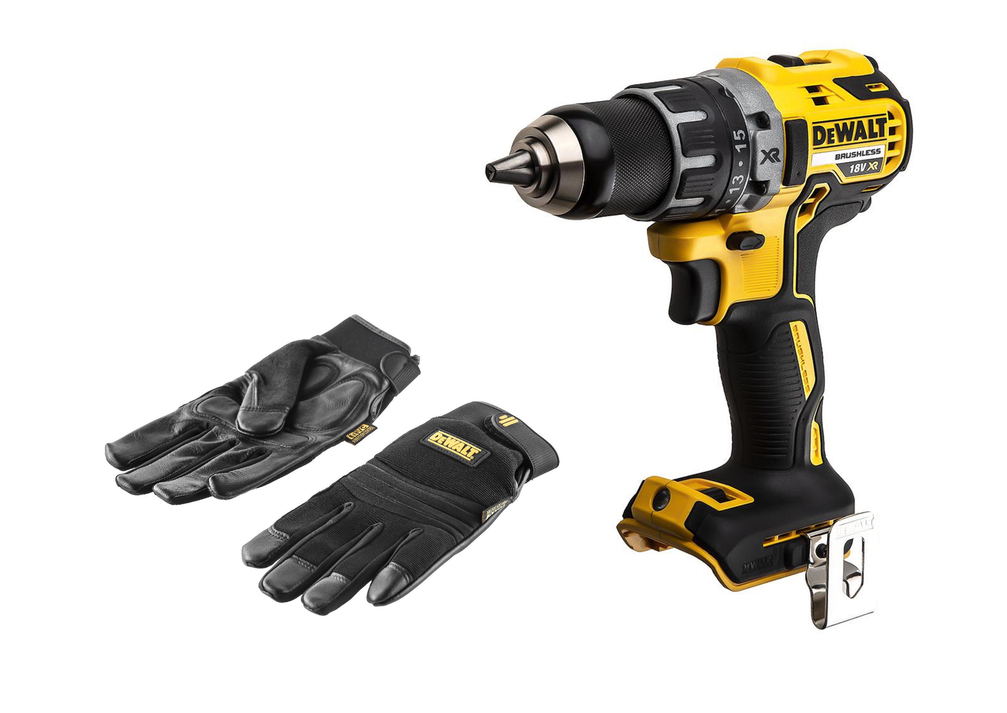 

Набор DEWALT, Бесщеточный шуруповерт DCD791NT без акк и з.у +Перчатки 5828 PROMO