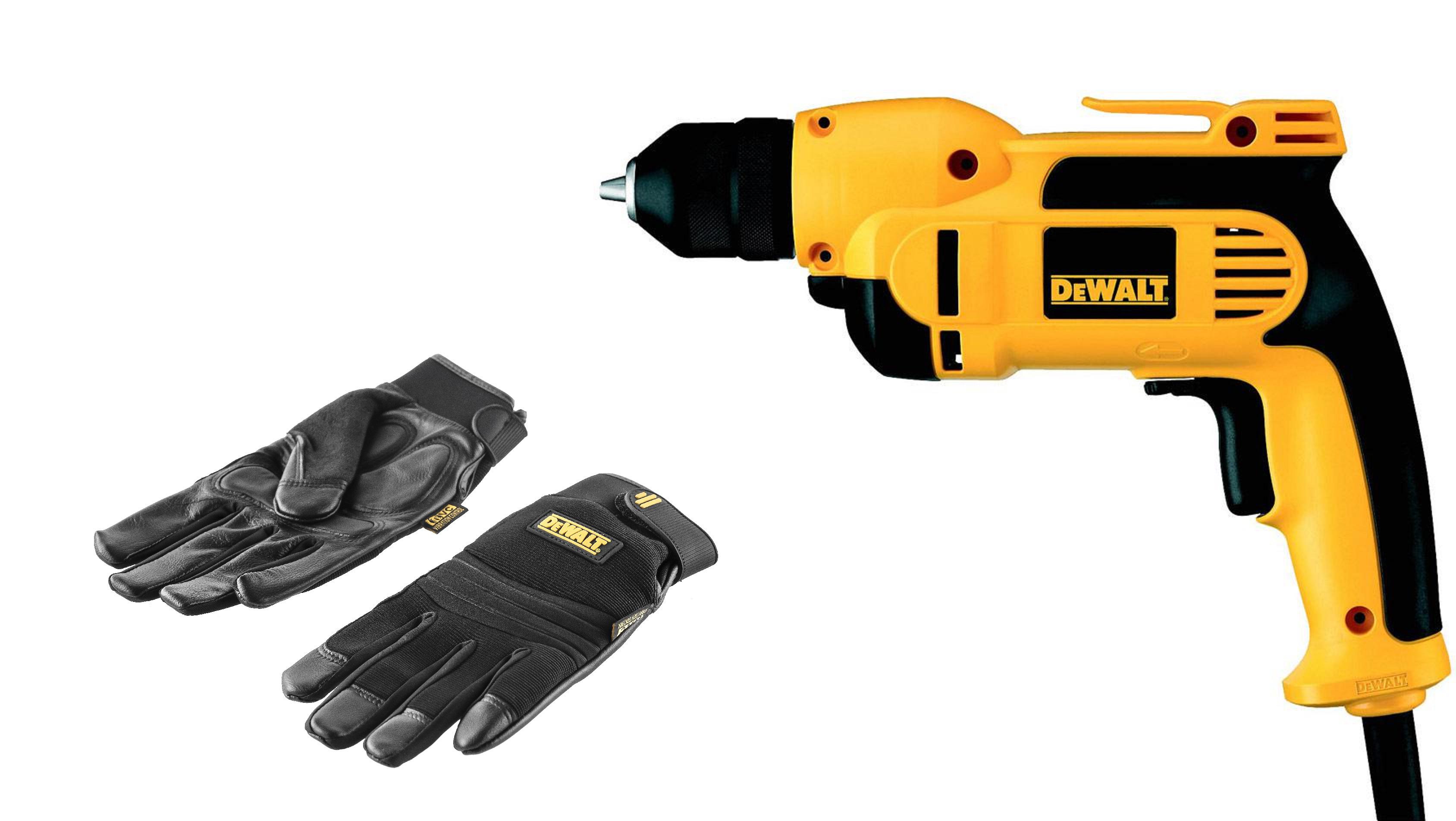 

Набор DEWALT, Дрель DWD112S +Перчатки 5828 PROMO
