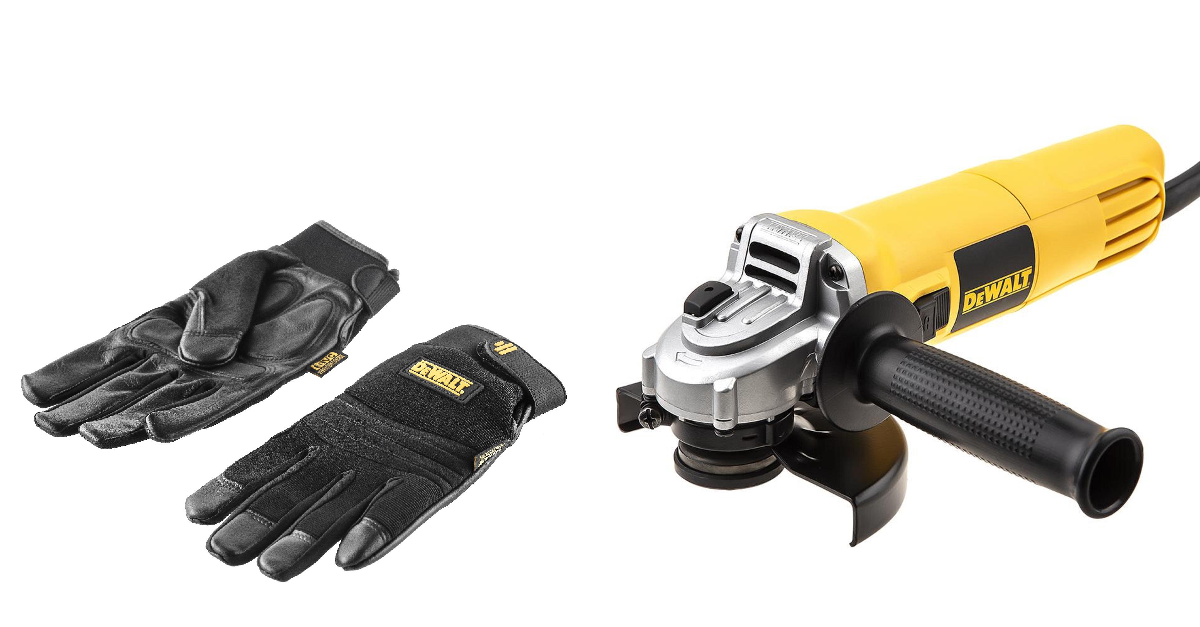 

Набор DEWALT, УШМ (болгарка) DWE4119 +Перчатки 5828 PROMO