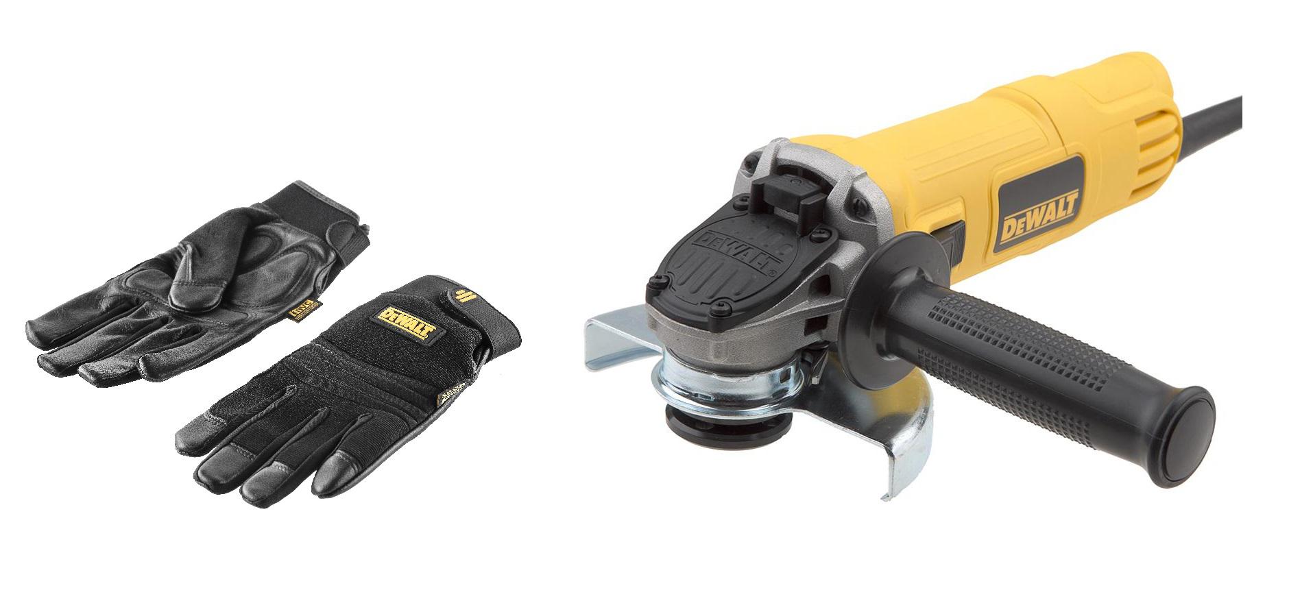 

Набор DEWALT, УШМ (болгарка) DWE4151 +Перчатки 5828 PROMO
