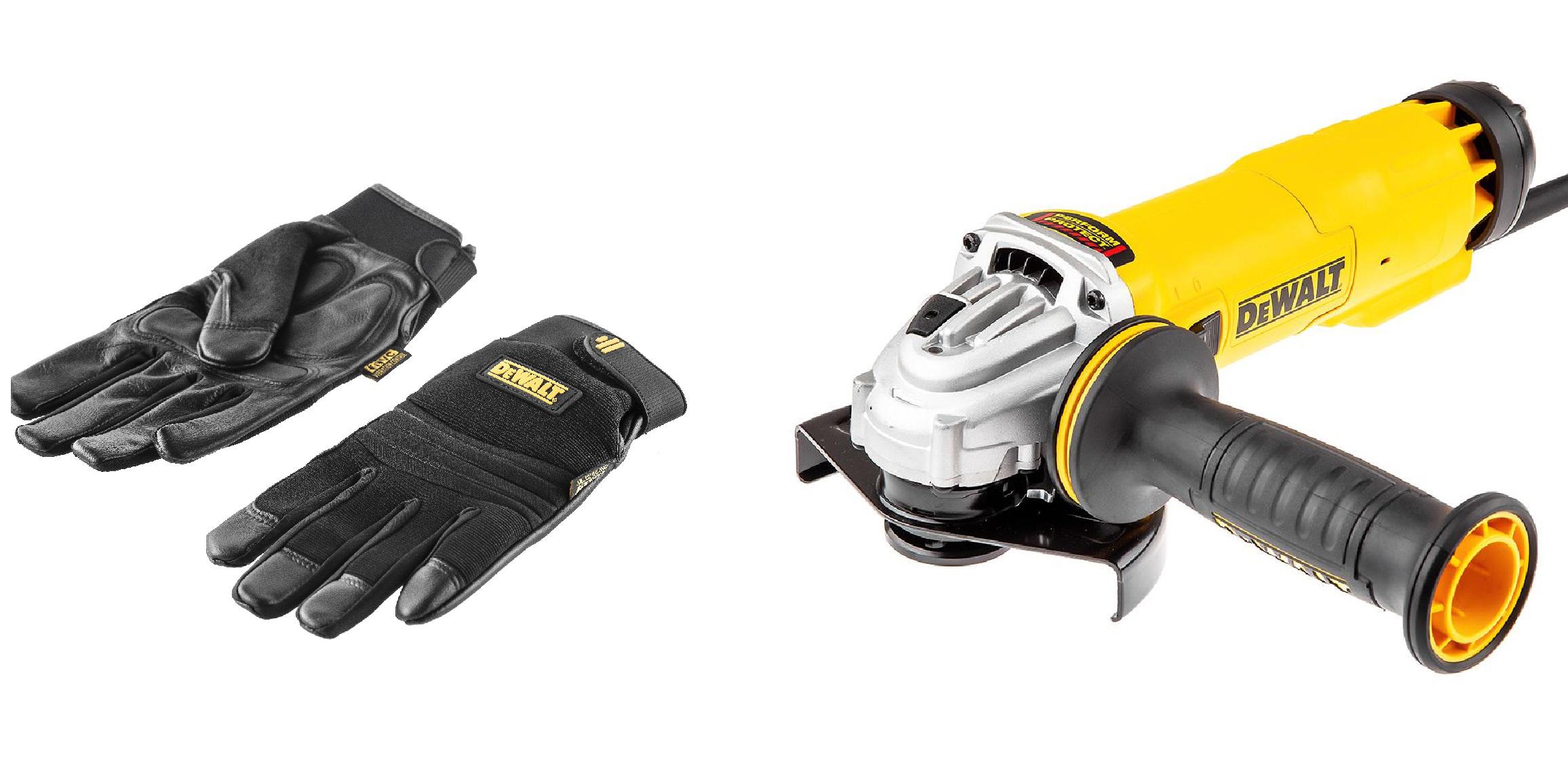 

Набор DEWALT, УШМ (болгарка) DWE4227 +Перчатки 5828 PROMO