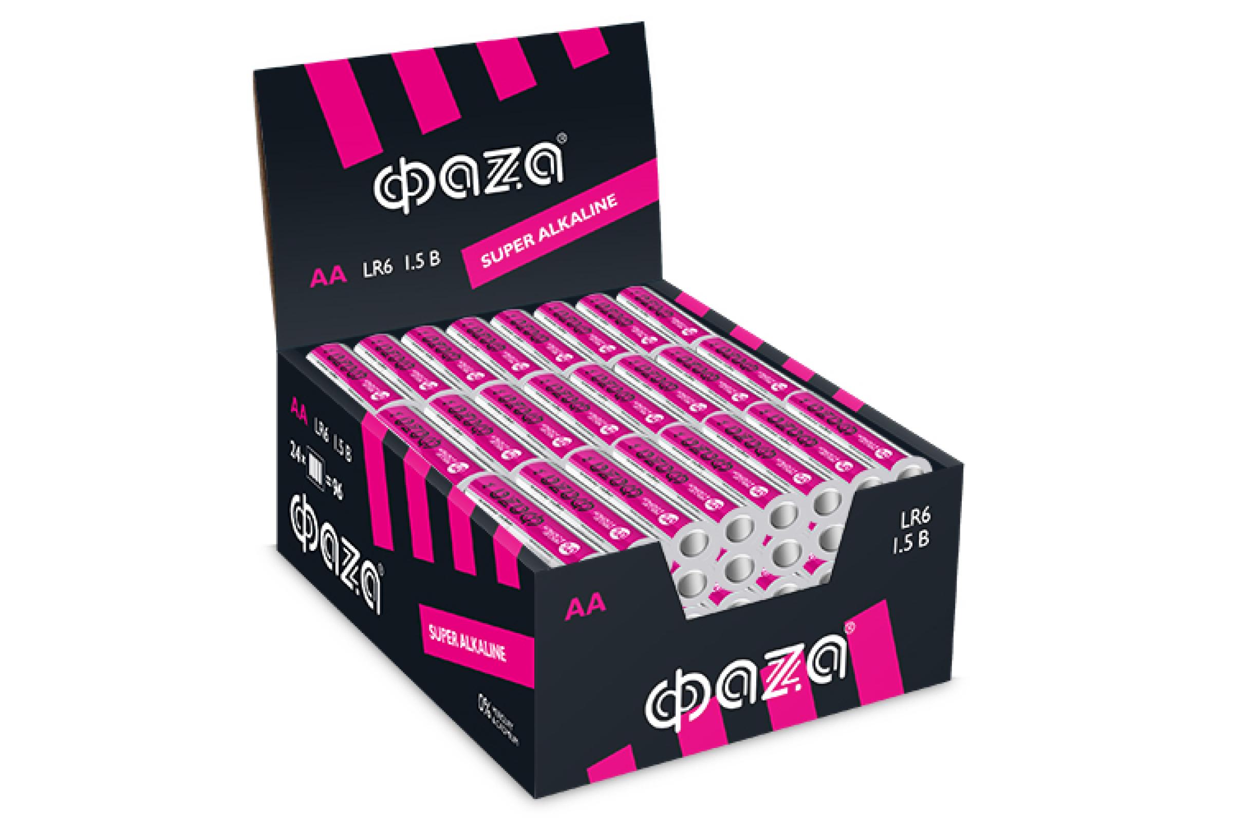 

Батарейка ФАZА, 2854643 LR6 Super Alkaline box-96 Тип: AA (LR6) (Кол-во в уп. 96шт.)