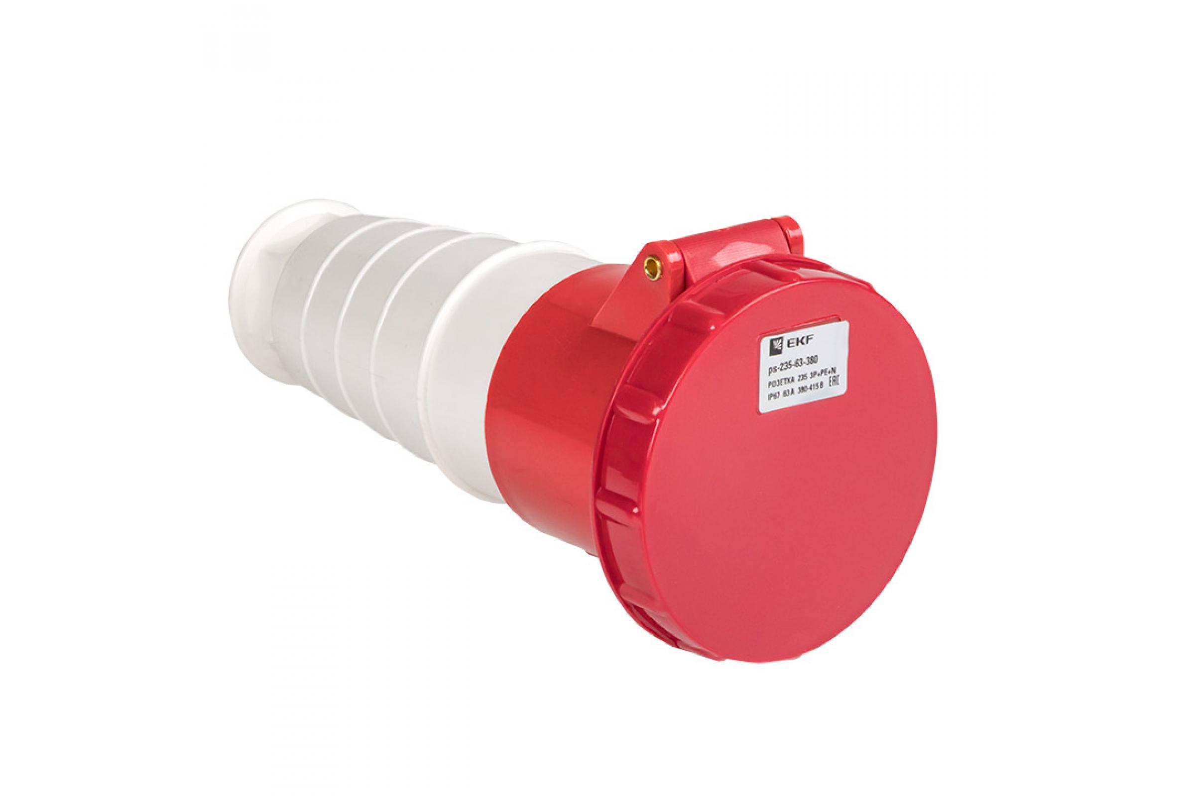

Розетка переносная EKF, Красный, ps-235-63-380