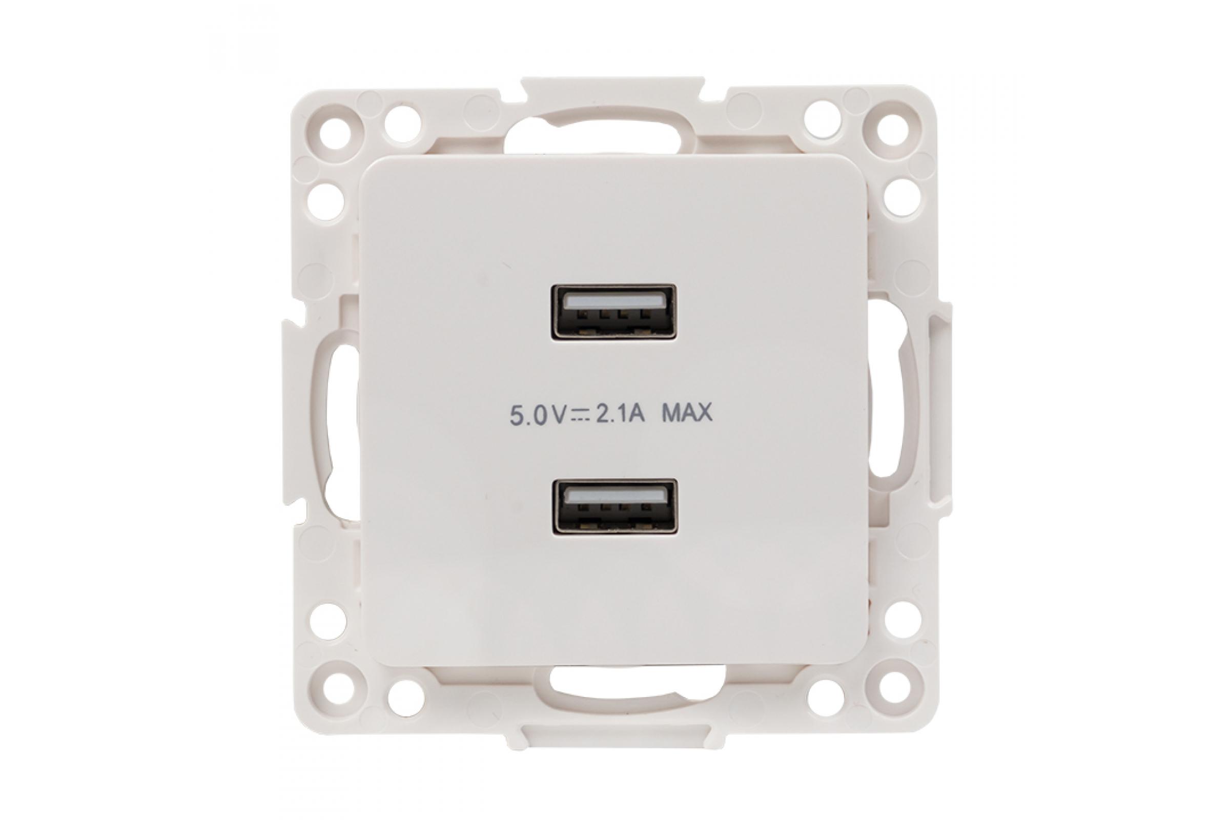 

Механизм розетки EKF, Белый, PROxima EYR16-028-10-2USB Стокгольм