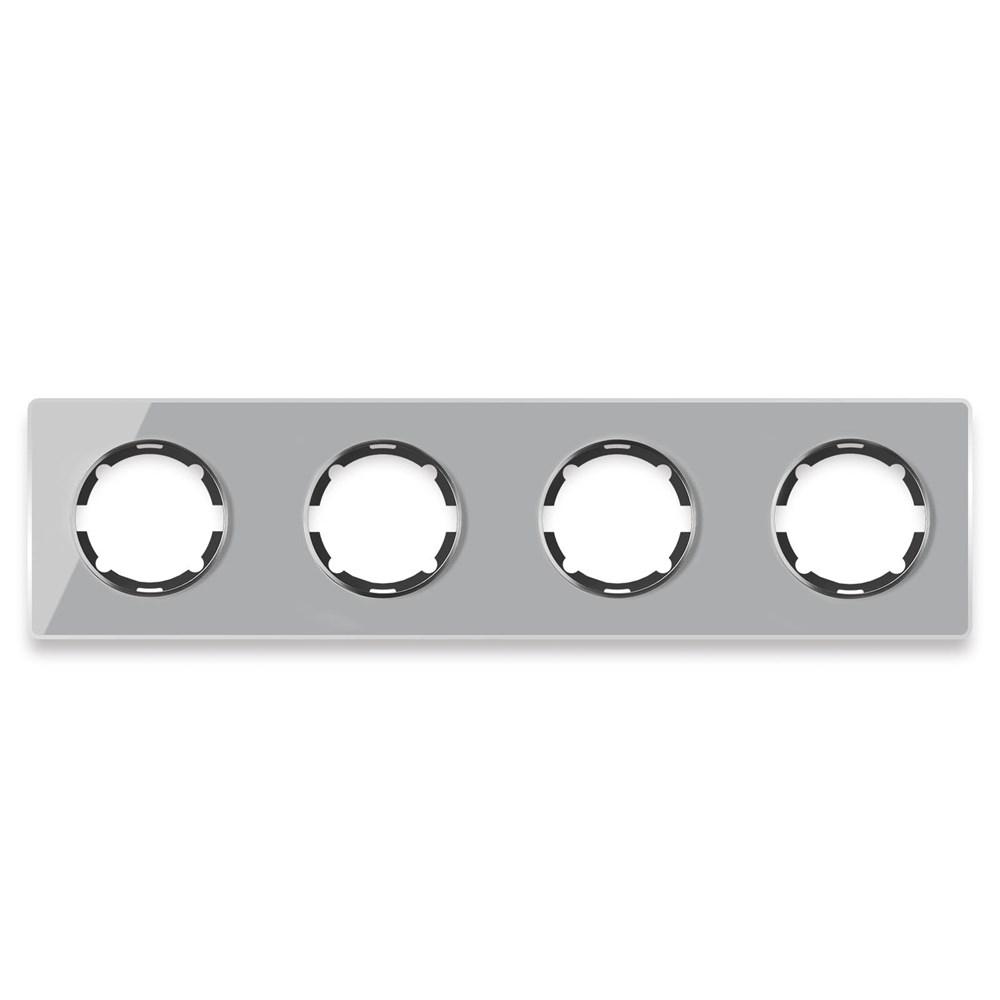 

Рамка ONEKEYELECTRO, Серый, Garda 2E52401302 4 поста, серый