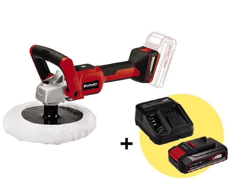 

Набор EINHELL, Машина полировальная PXC CE-CP 18/180 Li E - solo (2093320) +Комплект PXC Starter Kit (4512097): АКБ и ЗУ