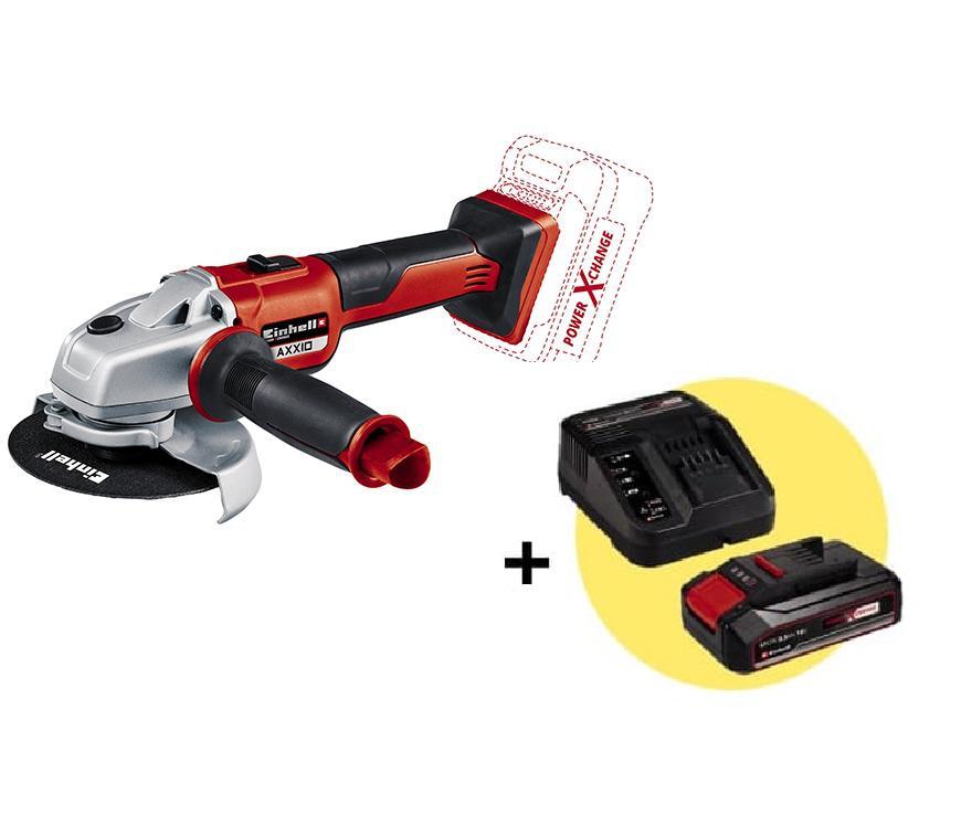 

Набор EINHELL, УШМ (болгарка) PXC AXXIO (4431140) без акк. и з.у +Комплект PXC Starter Kit (4512097): АКБ и ЗУ