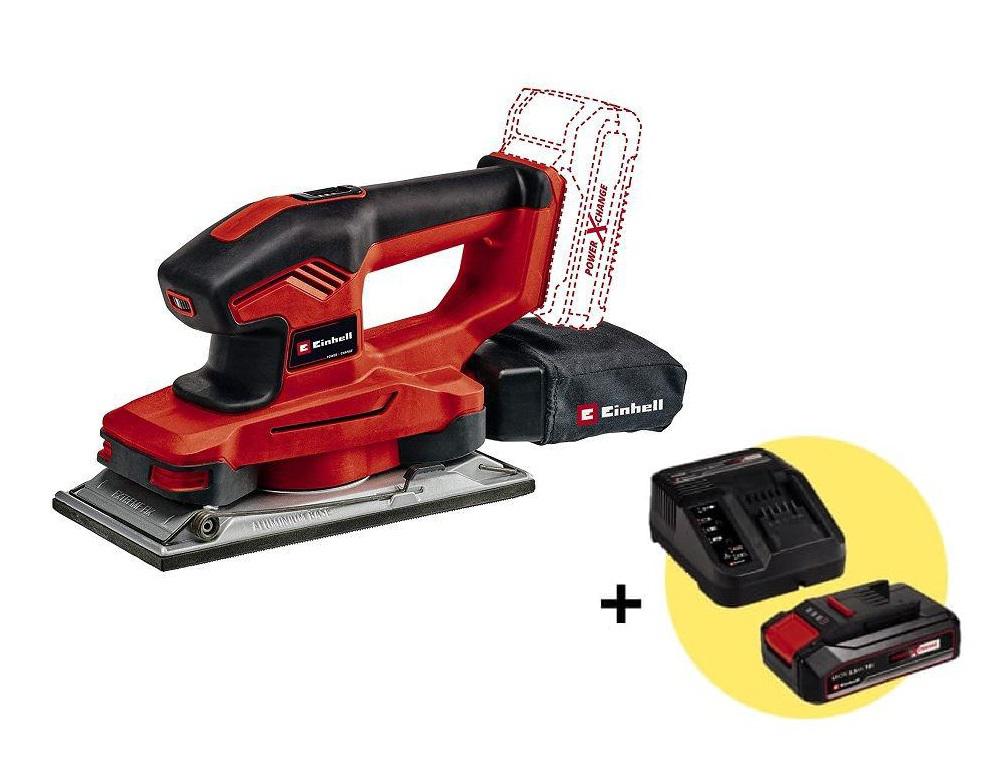 

Набор EINHELL, Вибрационная шлифмашина TE-OS 18/230 Li- Solo (4460720) без акк. и з.у +Комплект PXC Starter Kit (4512097): АКБ и ЗУ