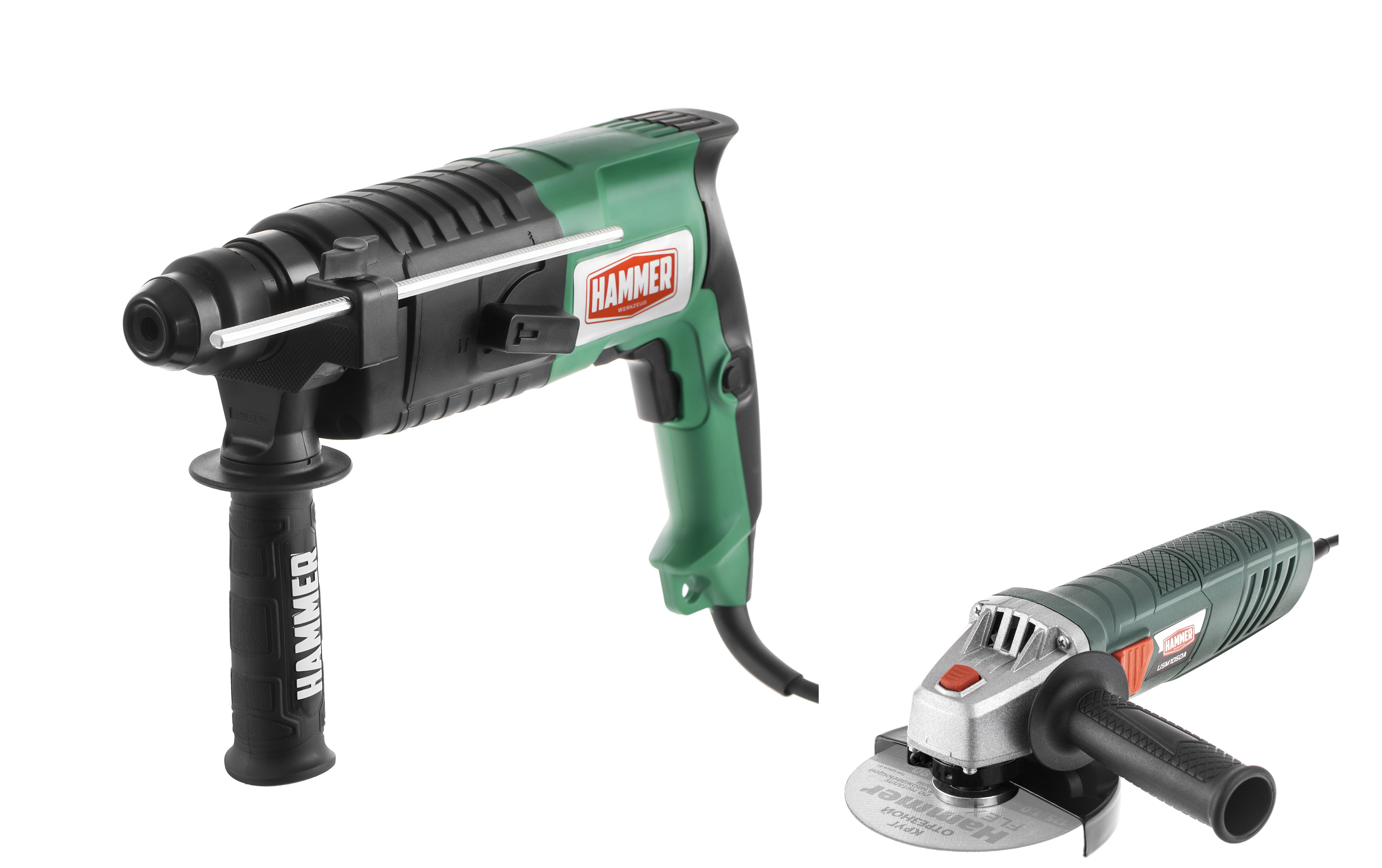 

Набор HAMMER, Перфоратор PRT620D +УШМ (болгарка) USM1050A