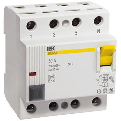 

УЗО IEK, ВД1-63 4Р 40А 300мА