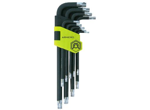 Изображение товара Набор коротких шестигранных ключей Torx ARMERO AK10/093, 9 шт.