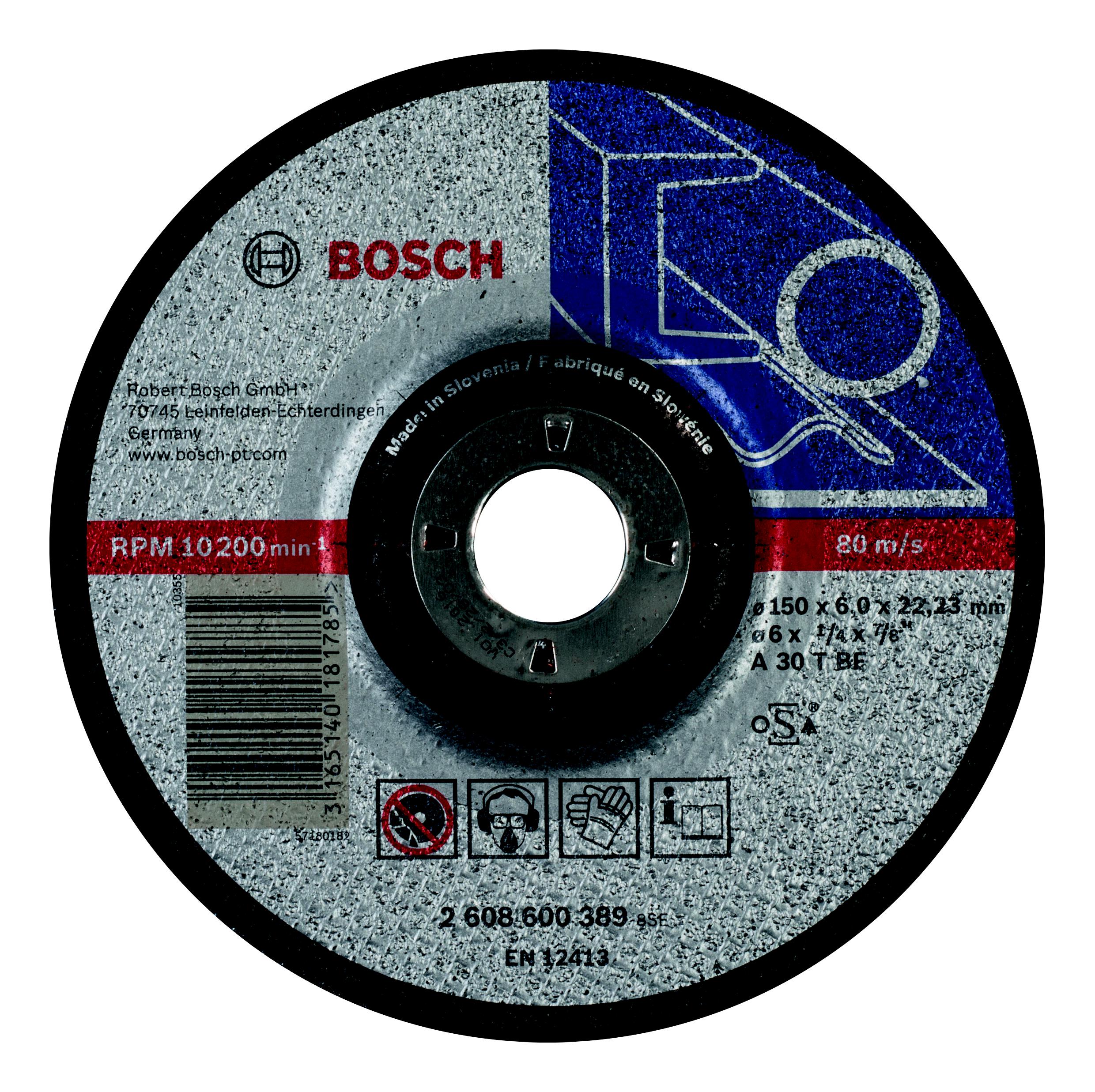 

Круг зачистной Bosch 150х6х22мм 14А, 150х6х22мм 14А