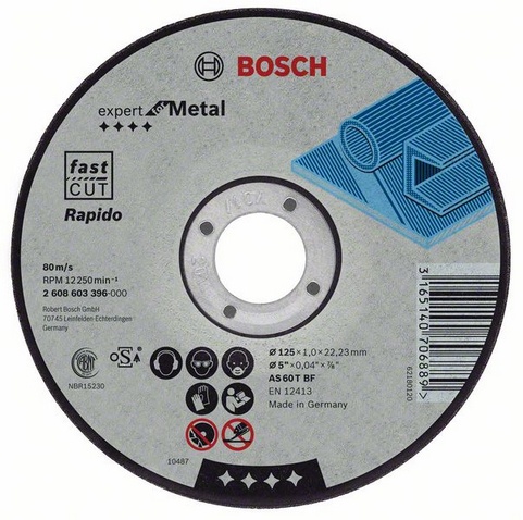 

Круг отрезной Bosch 180х1.6х22 expert for metal rapido (2.608.603.403)