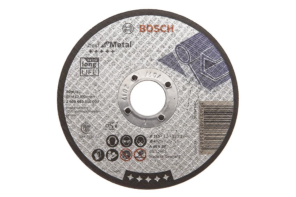 

Круг отрезной Bosch 115х1.5х22 best for metal (2.608.603.516), 115х1.5х22 best for metal (2.608.603.516)