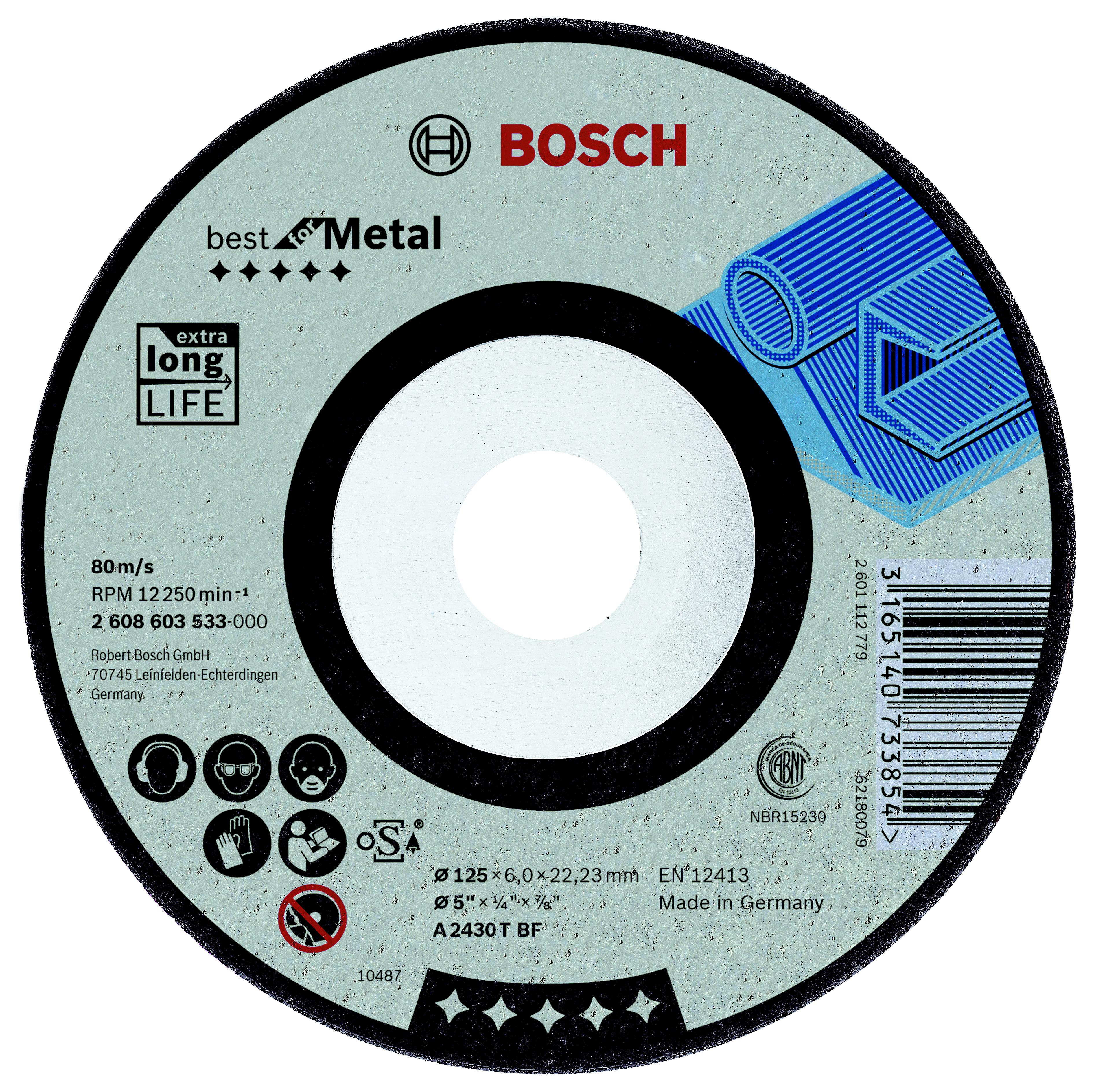 

Круг зачистной Bosch 125х7х22мм 14А, 125х7х22мм 14А