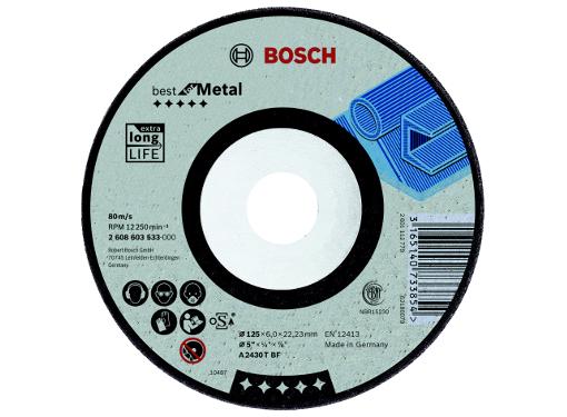 Изображение товара Круг зачистной BOSCH 125х7х22мм 14А (2608603533)