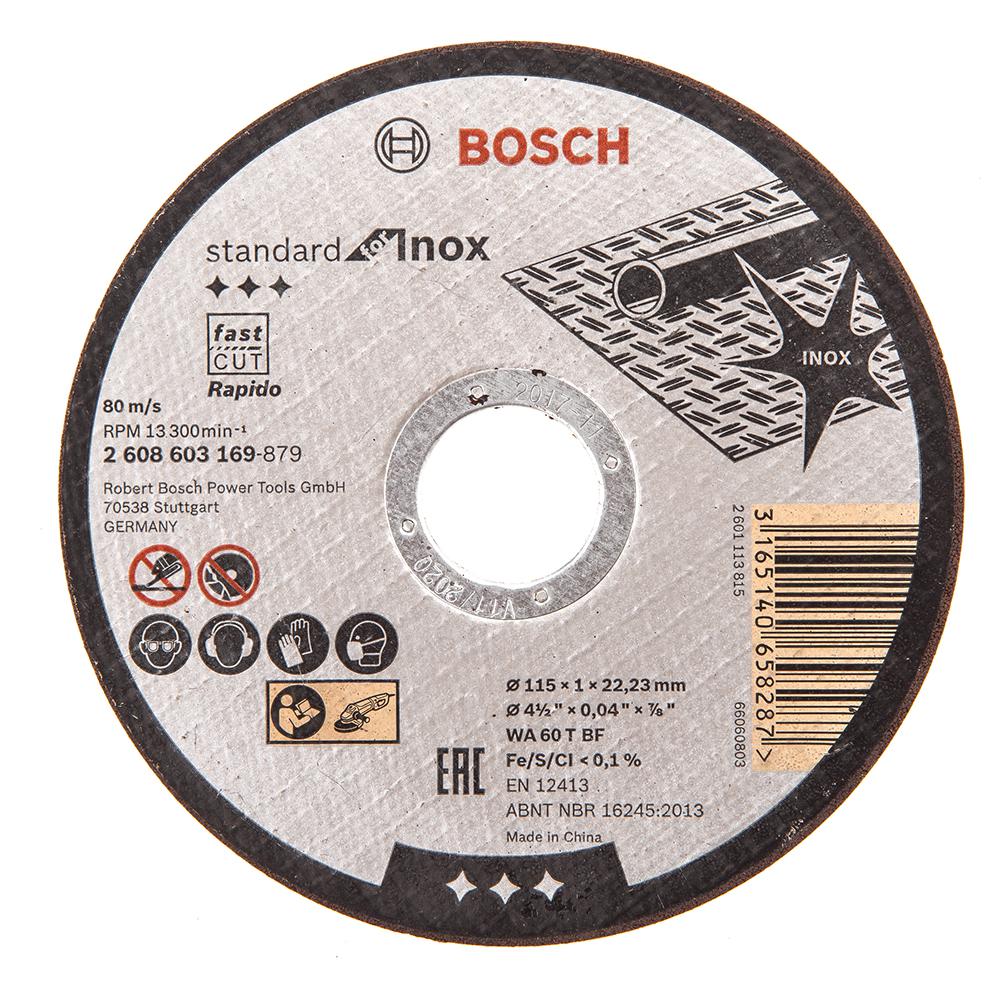 

Круг отрезной Bosch 115х1х22 standard for inox (2.608.603.169), 115х1х22 standard for inox (2.608.603.169)