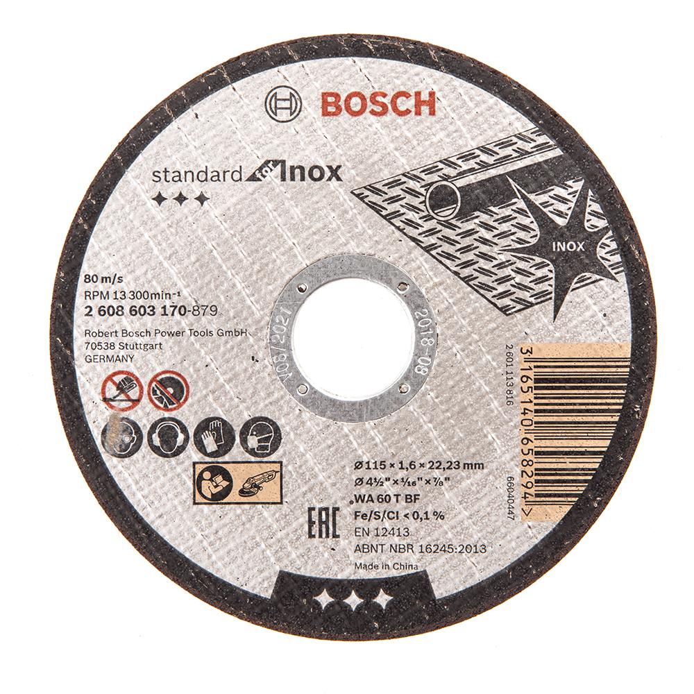 

Круг отрезной Bosch 115х1.6х22 standard for inox (2.608.603.170), 115х1.6х22 standard for inox (2.608.603.170)