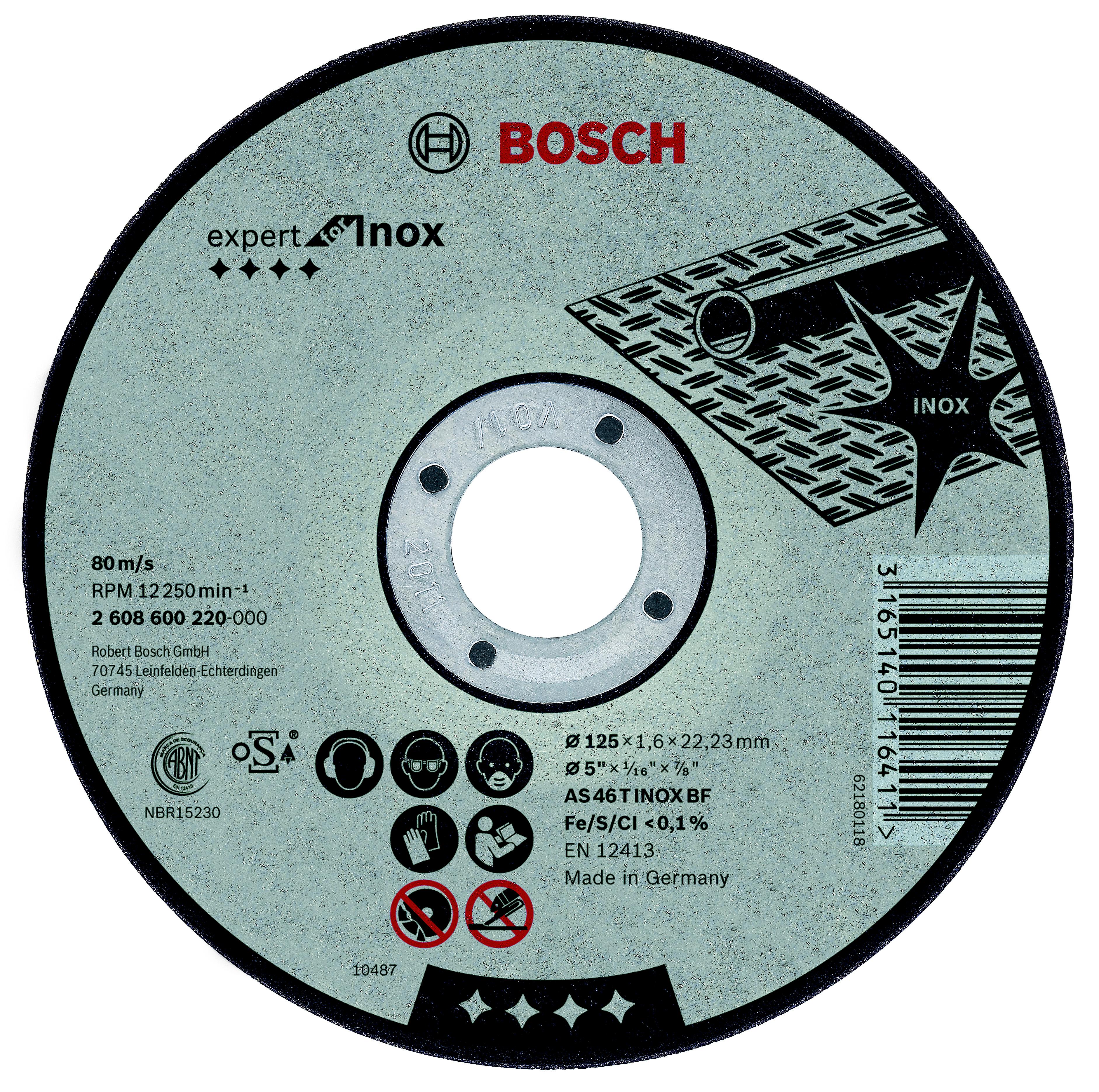 

Круг отрезной Bosch 180х2х22 expert for inox (2.608.600.095), 180х2х22 expert for inox (2.608.600.095)