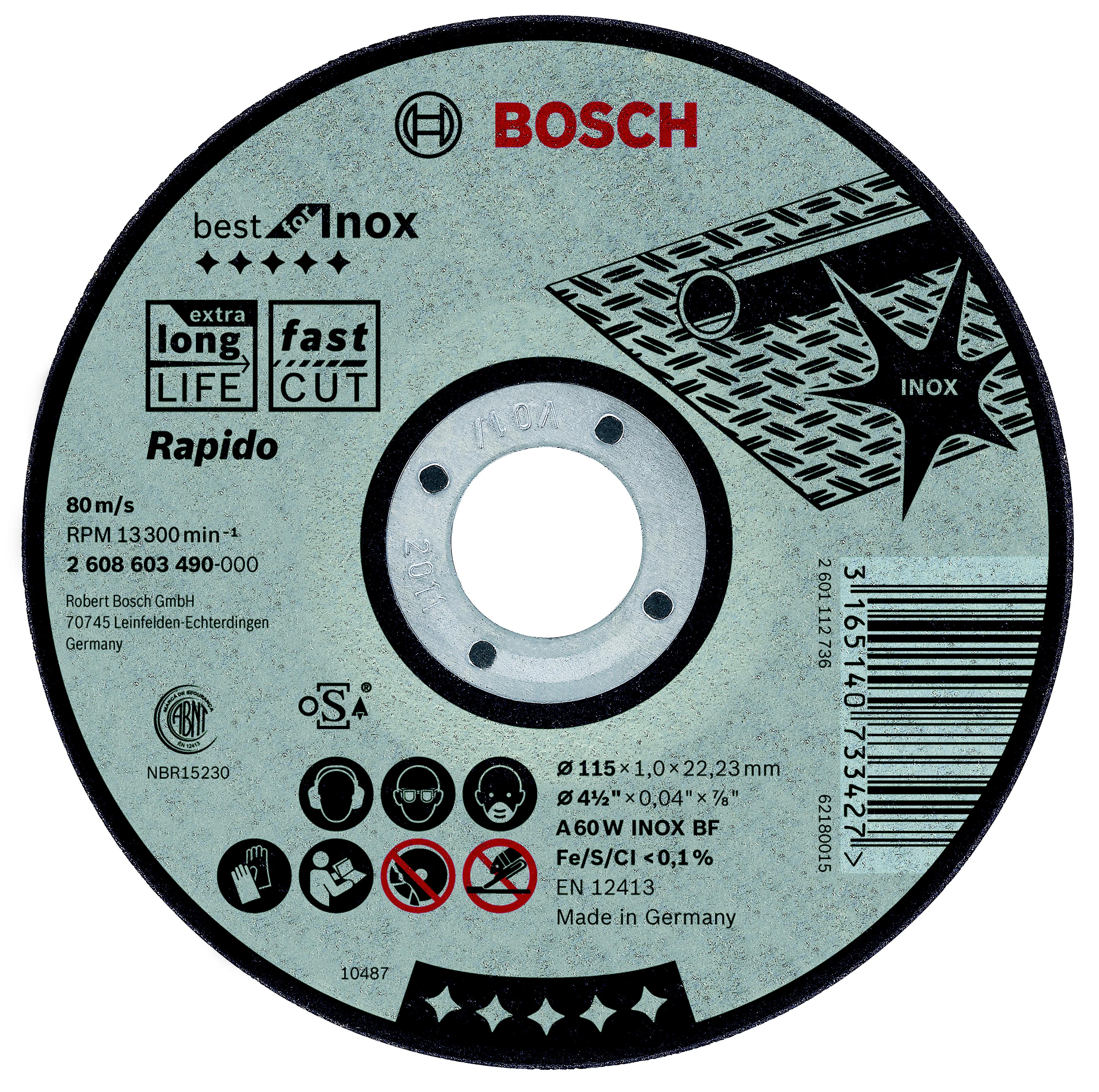 

Круг отрезной Bosch 125х1х22 best for inox (2.608.603.492), 125х1х22 best for inox (2.608.603.492)