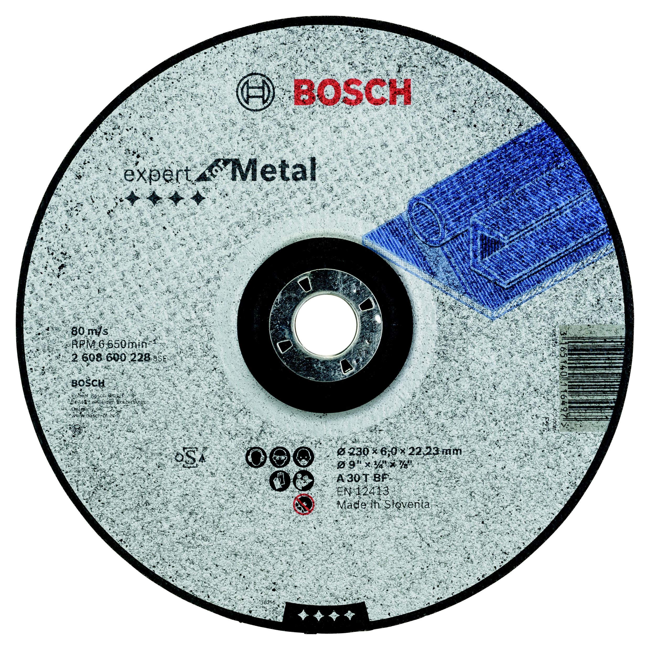 

Круг зачистной Bosch 230х6х22мм 14А, 230х6х22мм 14А
