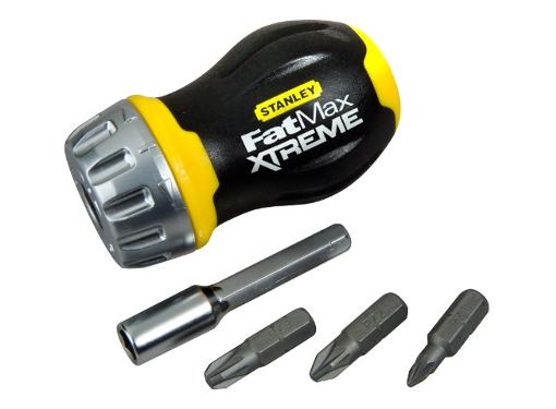 Изображение товара Отвертка реверсивная STANLEY FatMax Xtreme Multibit Stubby с набором из 6 бит