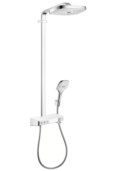 фото Душевая система hansgrohe raindance select e 300 3jet showerpipe 27127400