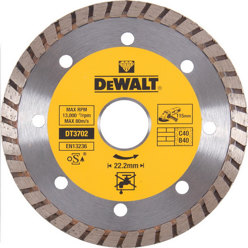 

Круг алмазный Dewalt (dt3702-qz) Ф115х22мм универсальный, (dt3702-qz) Ф115х22мм универсальный