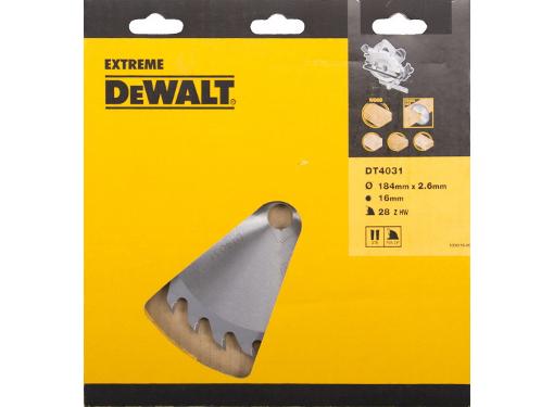 Изображение товара Диск пильный твердосплавный DEWALT 184х16 мм 28 зубов DT4031QZ универсальный