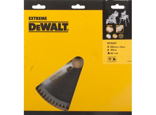 Изображение товара Пильный диск твердосплавный DEWALT Ф250х30мм 80зуб для дерева алюминия