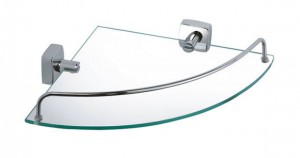 Полка для ванной комнаты угловая стеклянная Fixsen Kvadro fx61303a